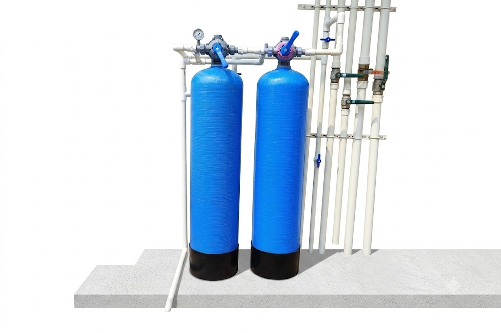 250 LPH Commercial Water Filtration Plant with Multigrade Media Filter & Activated Carbon Filtration System.