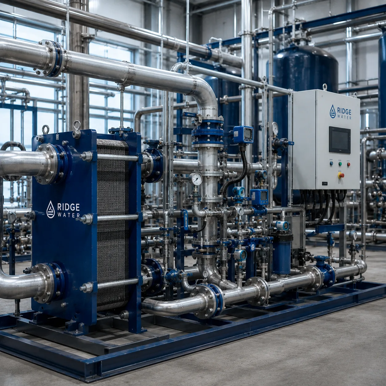 Ridge Commercial Water Exchanger & System Piping