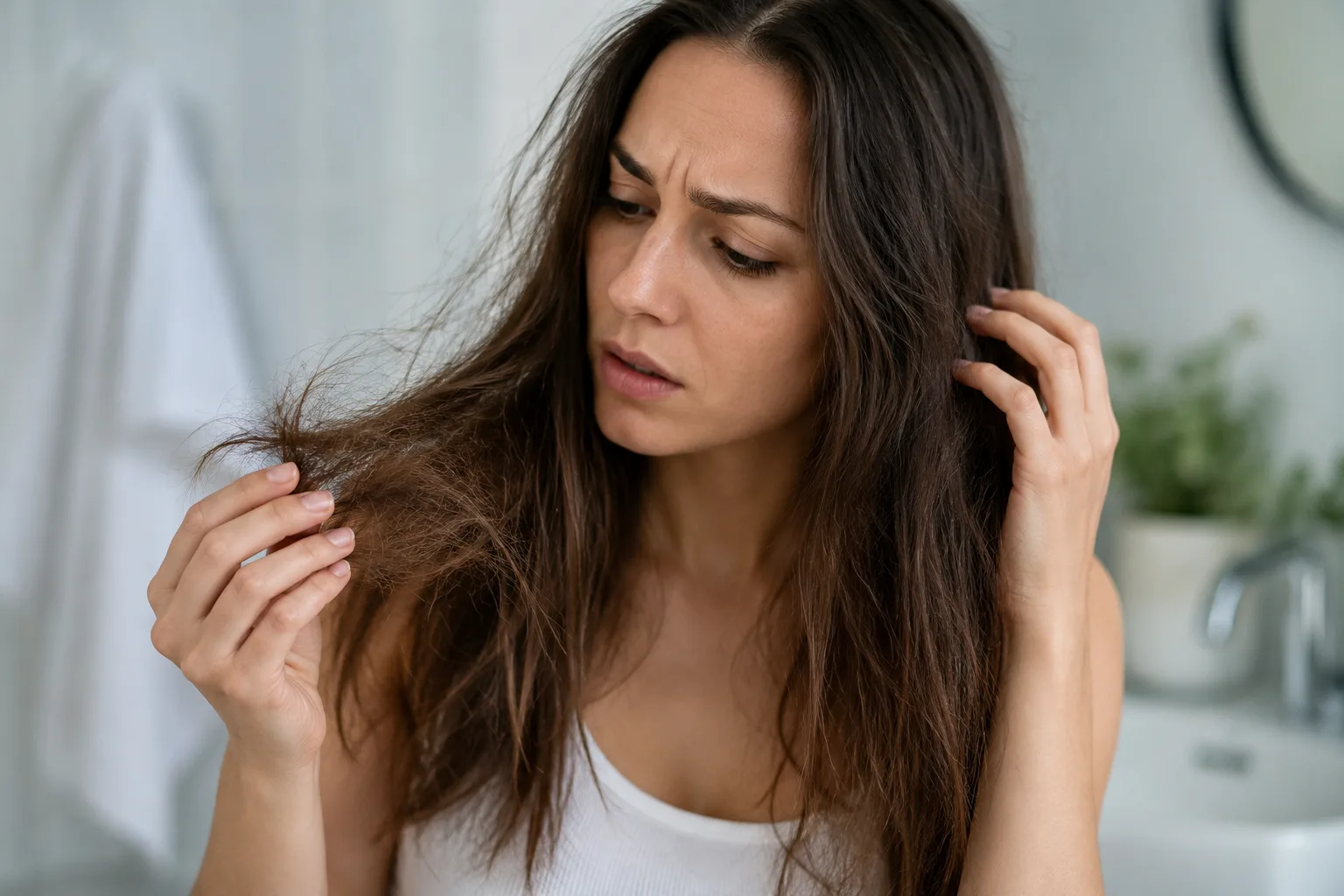 Dry skin and hair from harsh water