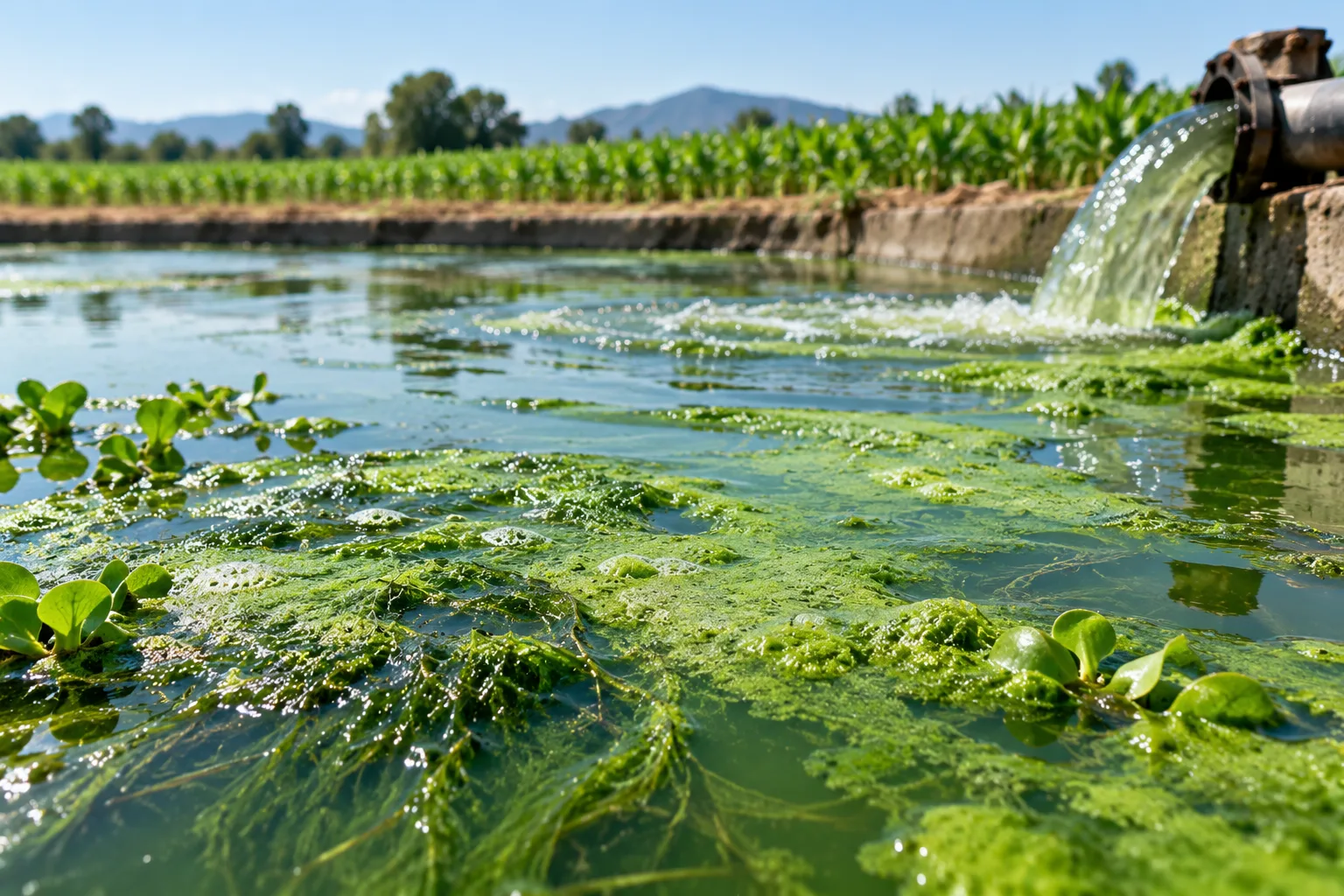 Biological contamination and pond algae