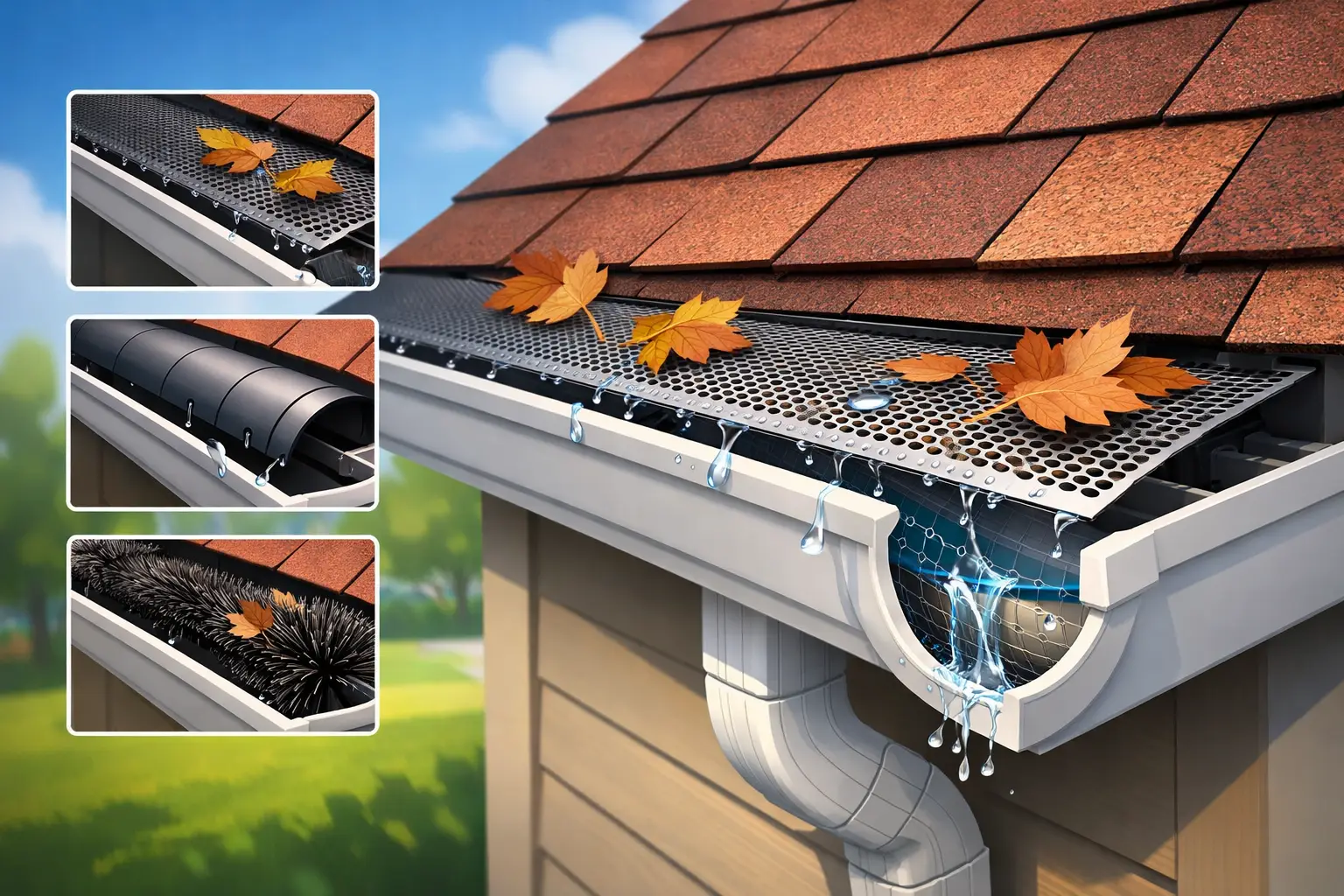 Gutter debris screen mesh